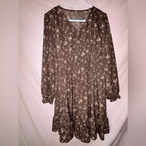 Floral Brown Dress